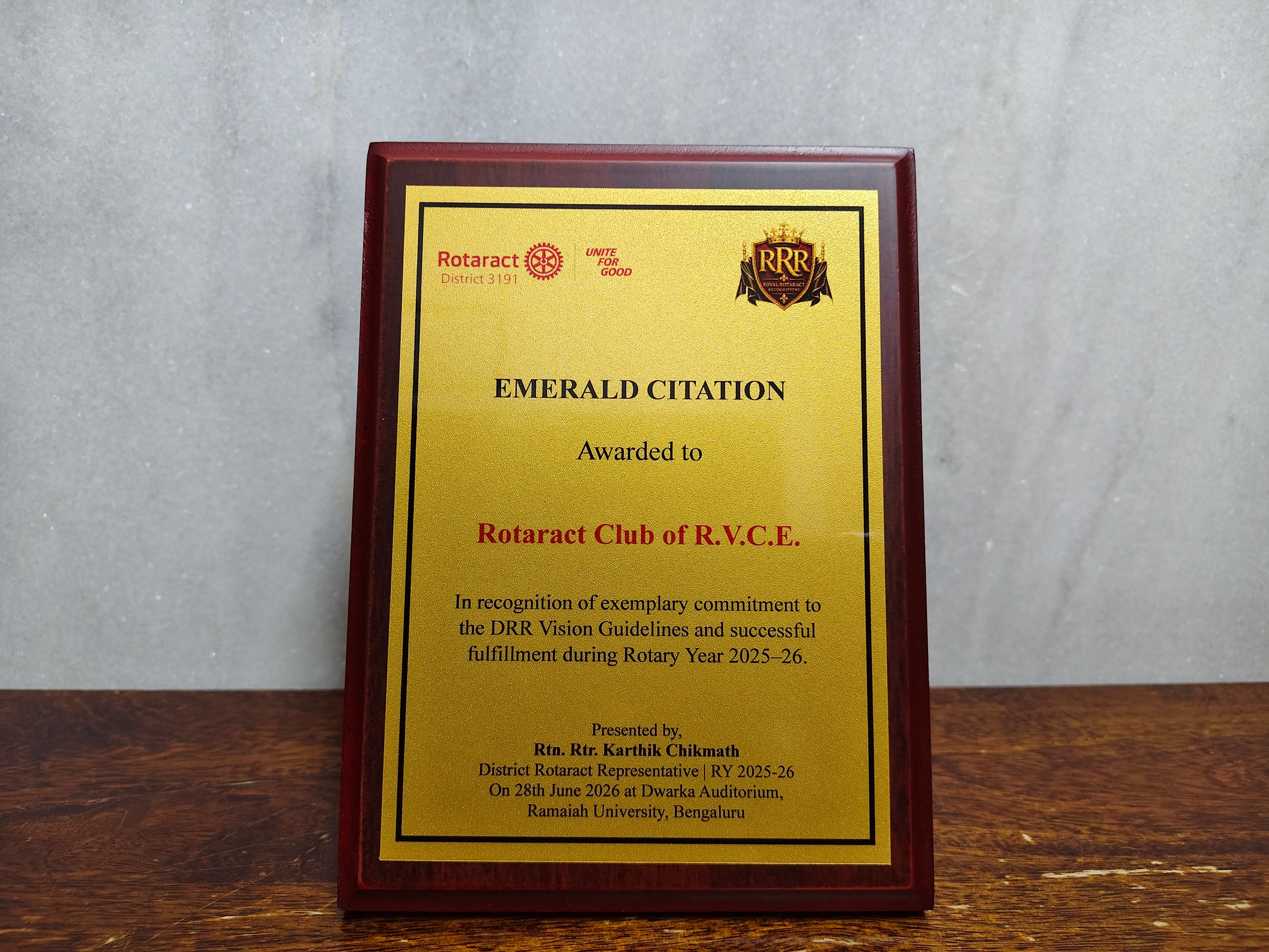 Club Service Award